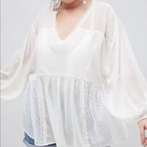 Longline Blouse in Donny lace mix